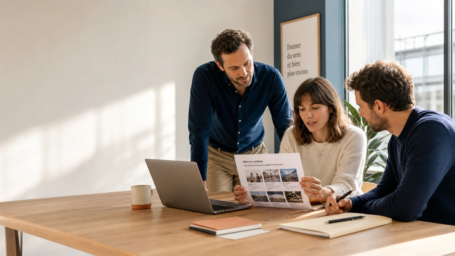 Agence rédaction SEO : comment choisir le bon partenaire 1 Équipe éditoriale européenne préparant une stratégie de contenu SEO