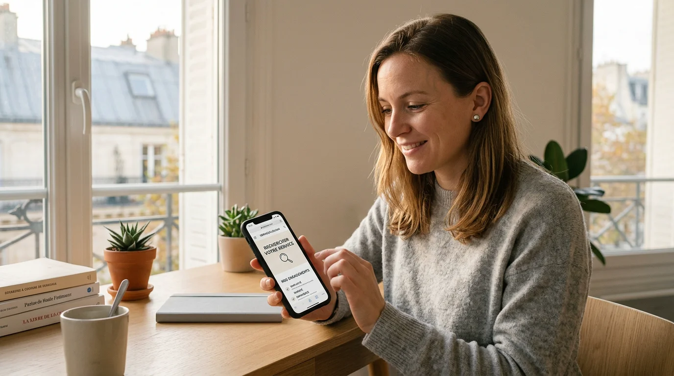 Agence web design : bien la choisir à Cannes en 2026 2 Femme européenne naviguant sur un site web responsive depuis son smartphone
