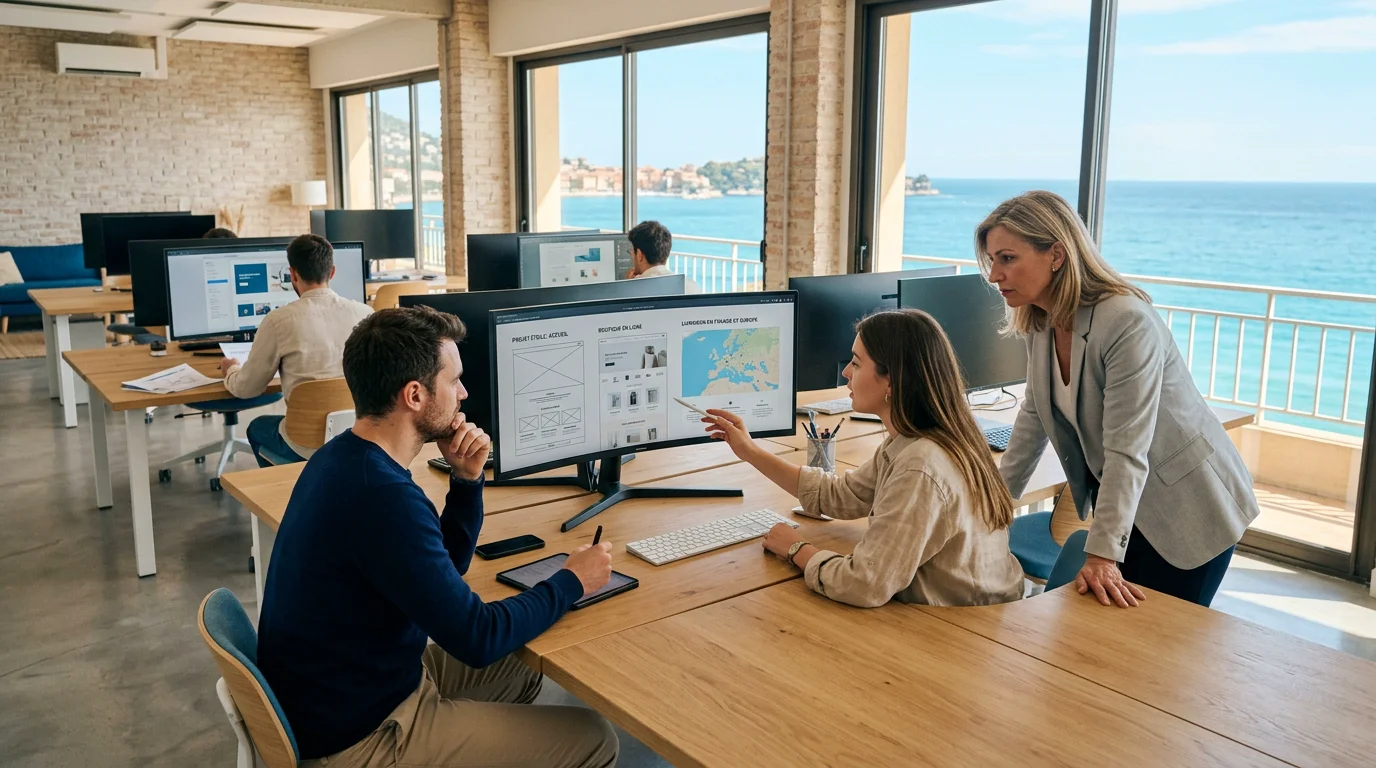 article-ef32daef-800b-4ac3-ba39-98c54819d79d-img-0-1 Équipe d'une agence web au travail sur des projets de sites internet