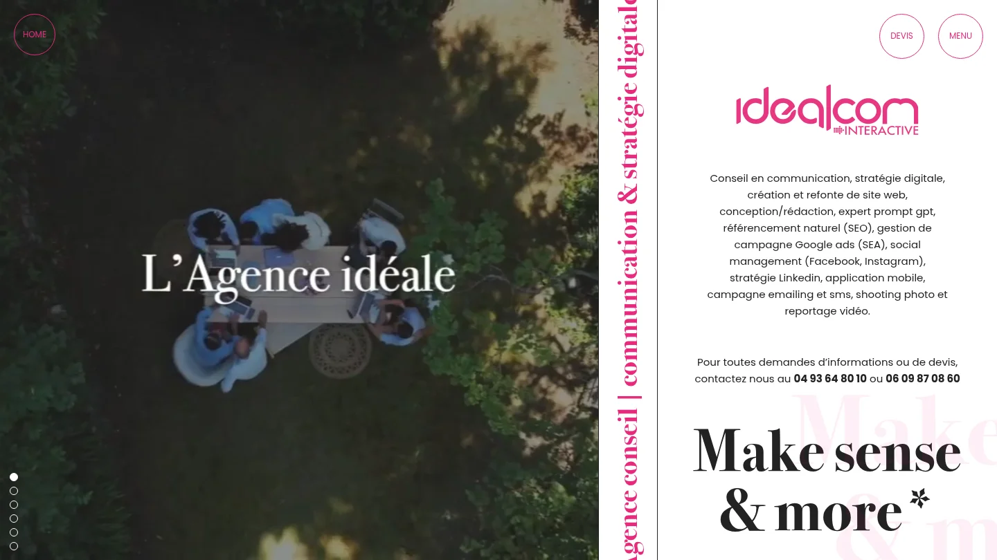 Storytelling landing page B2B : convertir plus de leads 3 Capture de la page d’accueil de Ideal-com