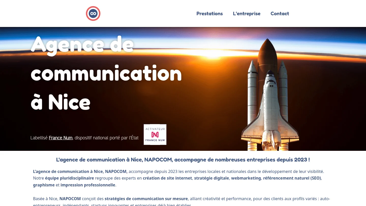 Meilleure agence de création de site à Cannes en 2026 5 NAPOCOM
