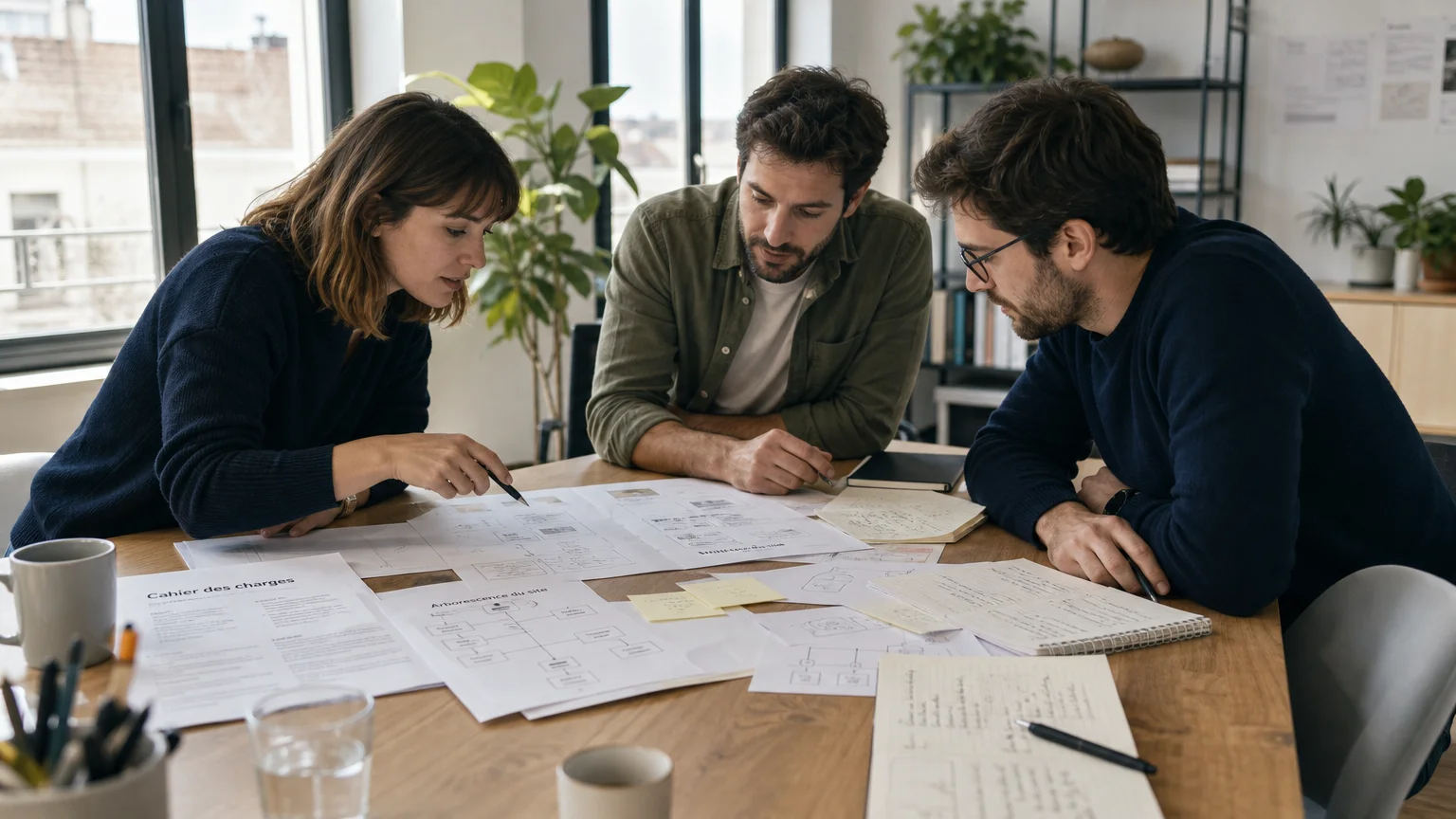 Agence web sur mesure : les critères pour bien choisir 1 Équipe européenne préparant le cahier des charges d’un projet web sur mesure